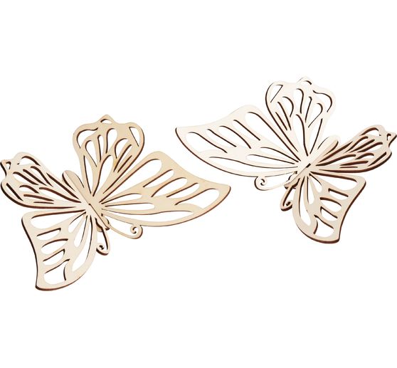 VBS Holz-Steckmotiv "Fliegende Schmetterlinge", 2 St&uuml;ck