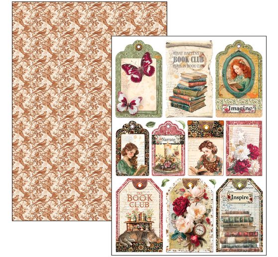 Assortiment de papiers « Book Lovers »