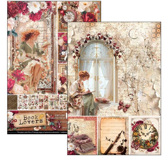 Assortiment de papiers « Book Lovers »