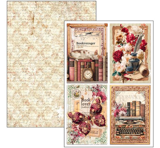 Assortiment de papiers « Book Lovers »