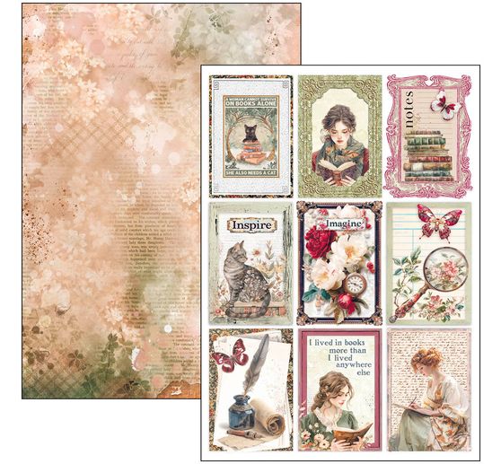 Assortiment de papiers « Book Lovers »