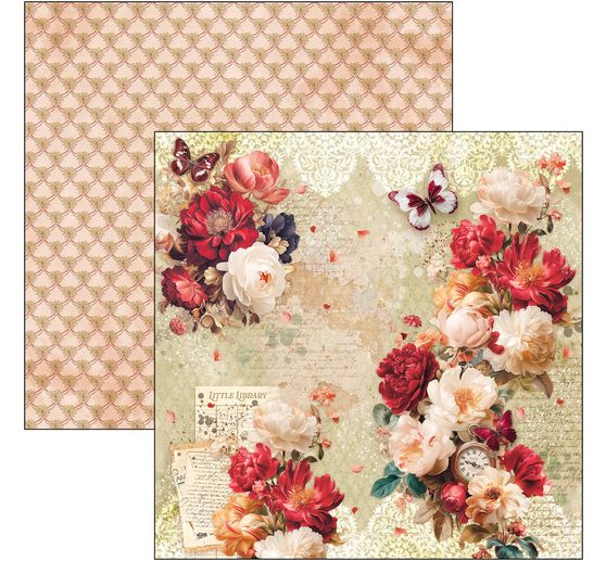Scrapbook paper "Book Lovers"