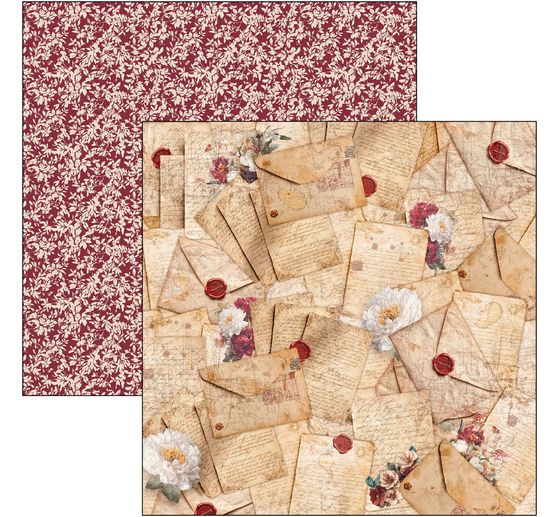 Scrapbook paper "Book Lovers"