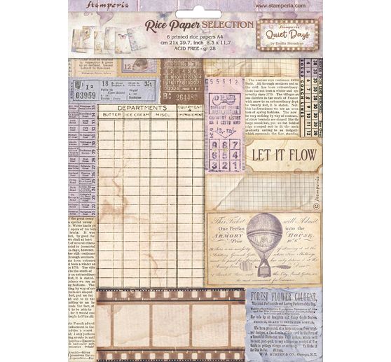 Motiv-Strohseiden Sortiment "Quiet Days"