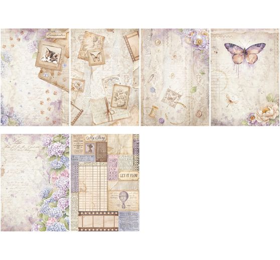 Motiv-Strohseiden Sortiment "Quiet Days"