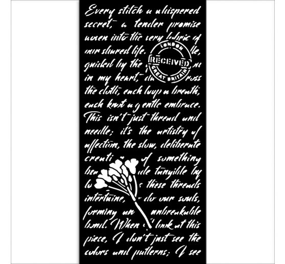 Pochoir « Quiet Days - Manuscript »