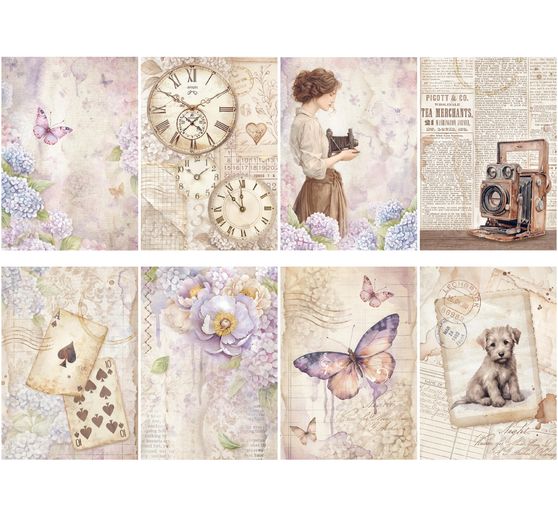 Motiv-Strohseiden Sortiment "Quiet Days"