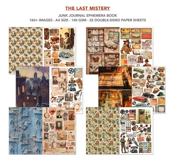 Junk Journal & Ephemera Book "The Last Mystery"