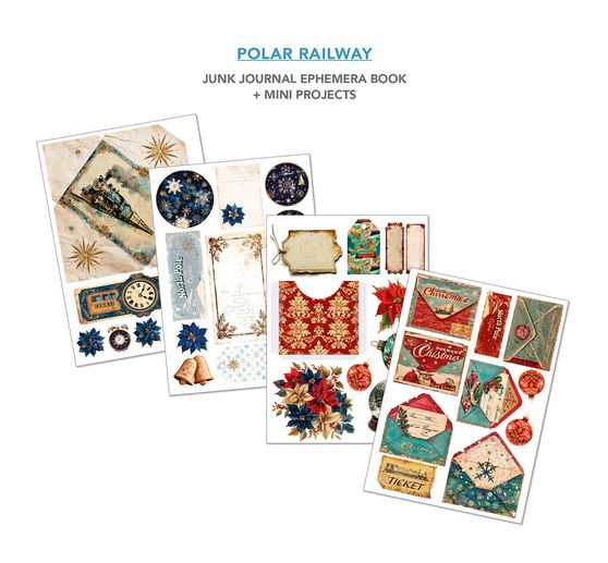 Junk Journal & Ephemera Book "Polar Railway"