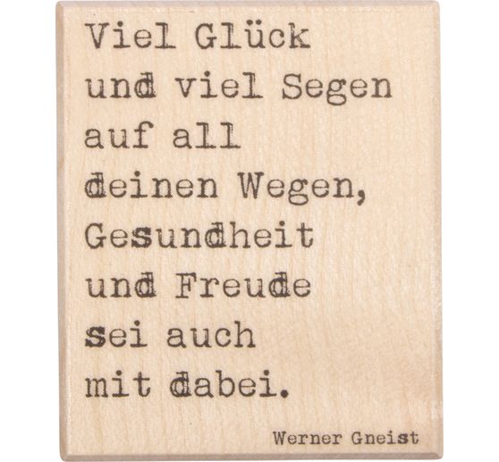 BUTTERER stamp "Viel Gl&uuml;ck und viel Segen"