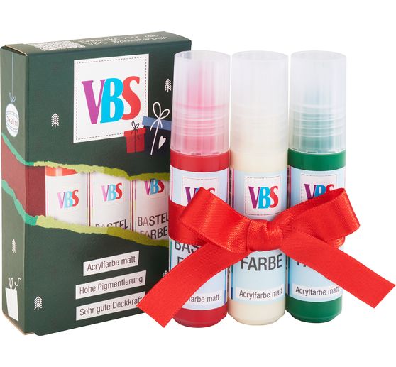 Article gratuit : Set de peinture acrylique VBS « Xmas Color Box », 3 x 20 ml