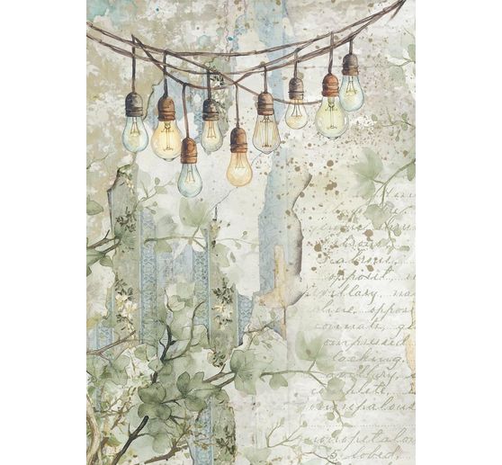 Motif straw silk backgrounds "Herbarium Silvae", set of 8