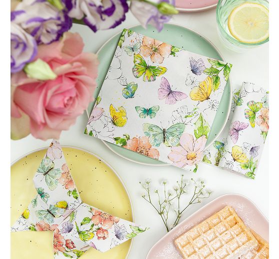 Serviette &laquo; Enchanted Butterflies &raquo;