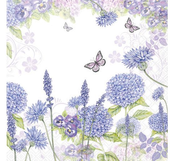 Serviette &laquo; Purple Wildflowers &raquo;