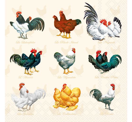 Serviette &laquo; Wyandotte Cream &raquo;