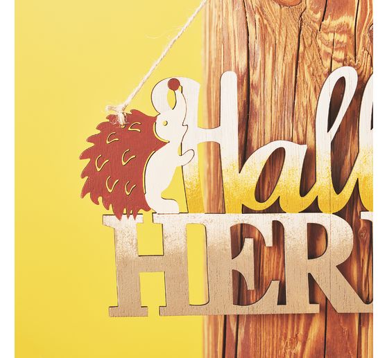 Pancarte en bois VBS « Hallo Herbst »
