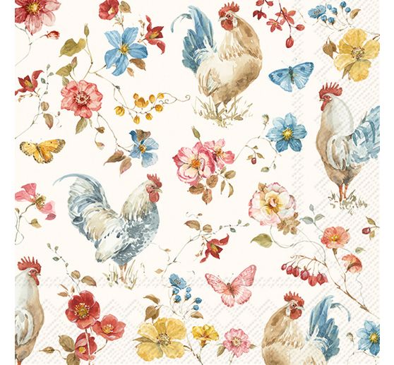 Serviette « Country Rooster »