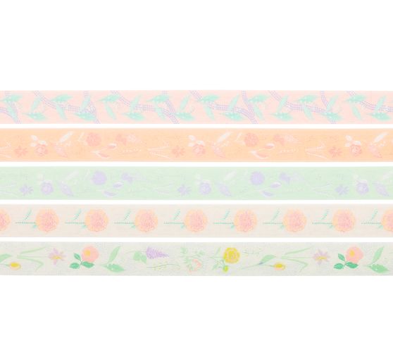 Tape set "Pastel flowers"
