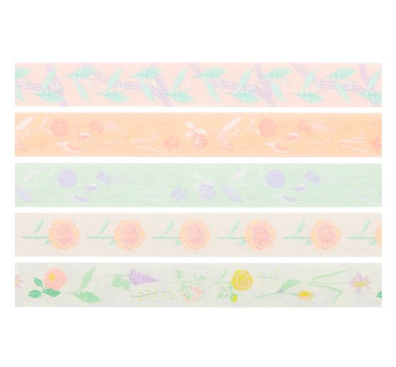 Tape set "Pastel flowers"