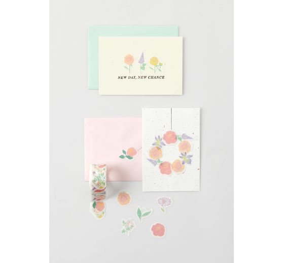 Washi Sticker "Blumen Pastell"