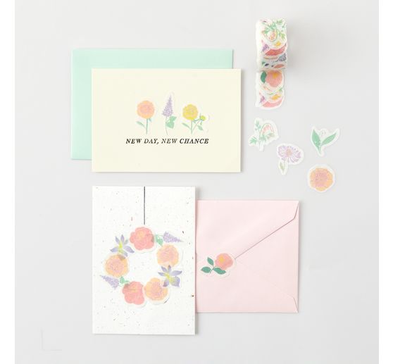 Washi Sticker "Blumen Pastell"