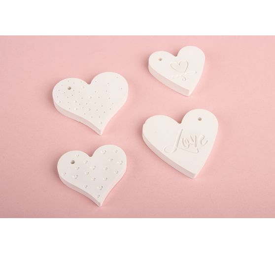 Silicone casting mould set decoration pendant "Love", 4 motifs