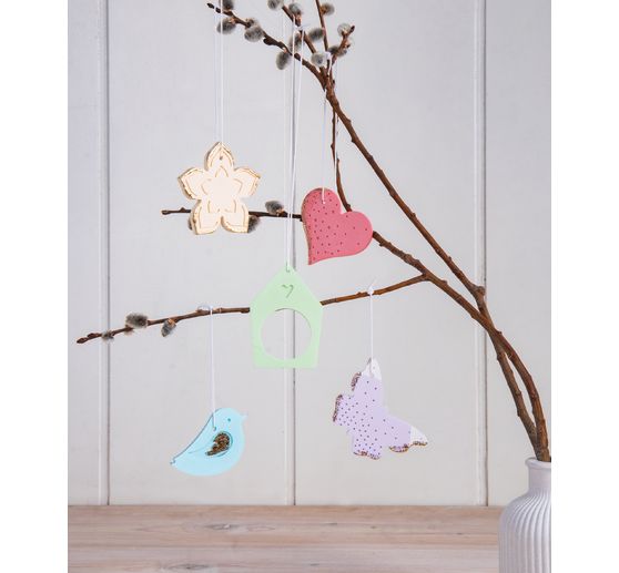 Set de moule en silicone d&eacute;corations &agrave; suspendre &laquo; Spring, 4 motifs &raquo;