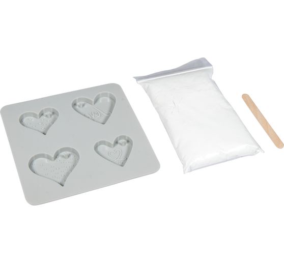 Silicone casting mould set decoration pendant "Love", 4 motifs