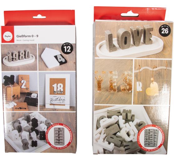 Silikon Gie&szlig;form-Set "ABC & 0-9"