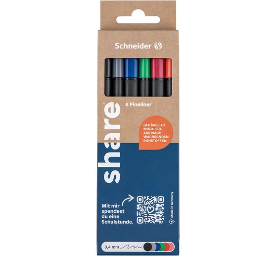 share Fineliners, set of 6