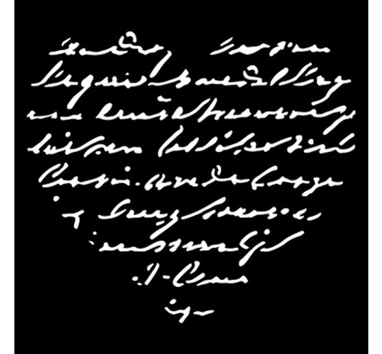 Pochoir &laquo; Family - Heart with writing &raquo;