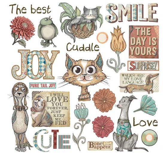 Assortiment de Rub On &laquo; Furry Friends &raquo;