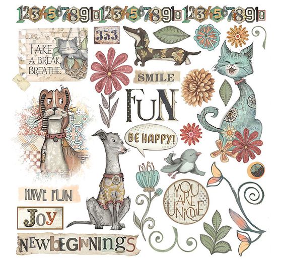 Assortiment de Rub On &laquo; Furry Friends &raquo;