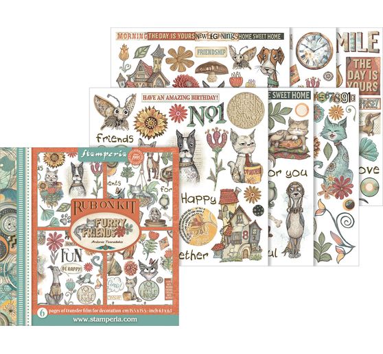 Assortiment de Rub On &laquo; Furry Friends &raquo;