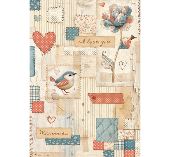 Motiv-Strohseiden Sortiment "Family", 6er-Set