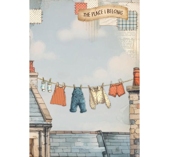 Motiv-Strohseiden Sortiment "Family", 6er-Set