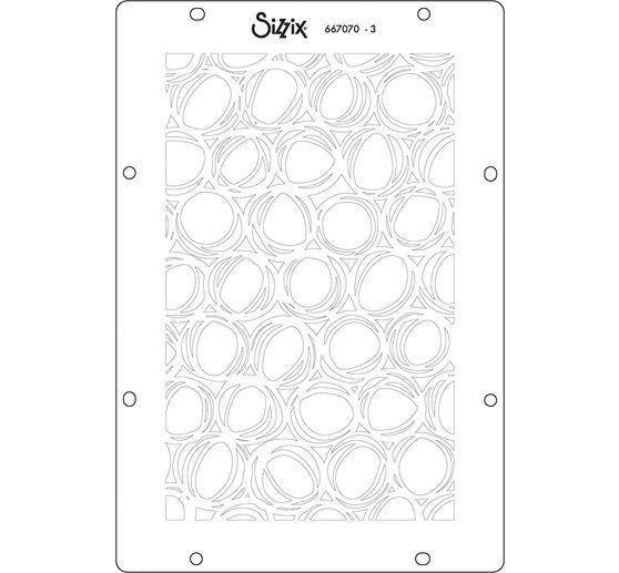 Sizzix Stencil set &laquo; Backgrounds &raquo;, 4 pi&egrave;ces