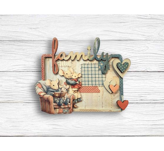 Lasercut-Motive "Family"