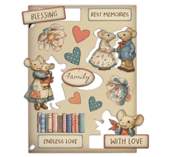 Lasercut-Motive "Family"