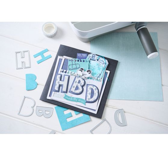 Sizzix Thinlits Stanzschablone "Alphabet by 49 and Market"