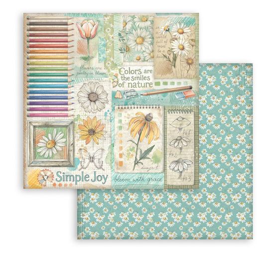 Scrapbook-Block "Daisy Art"