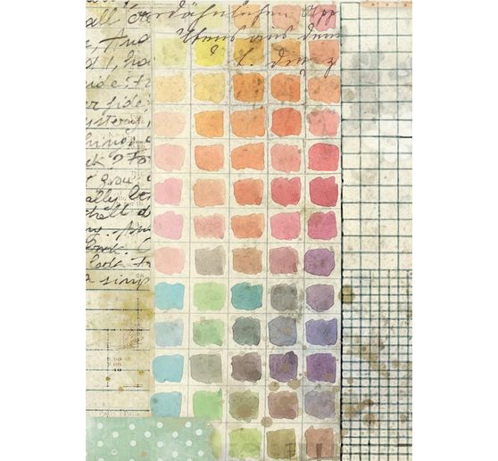 Motiv-Strohseide Backgrounds "Daisy Art", 8er-Set