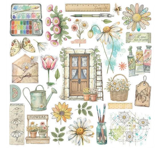 Rub On Sortiment "Daisy Art"