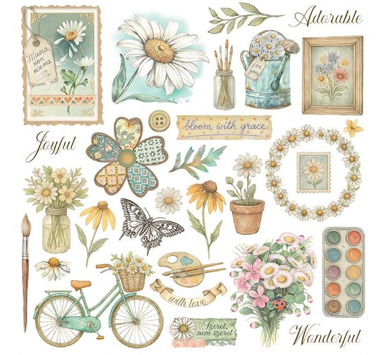 Rub On Sortiment "Daisy Art"