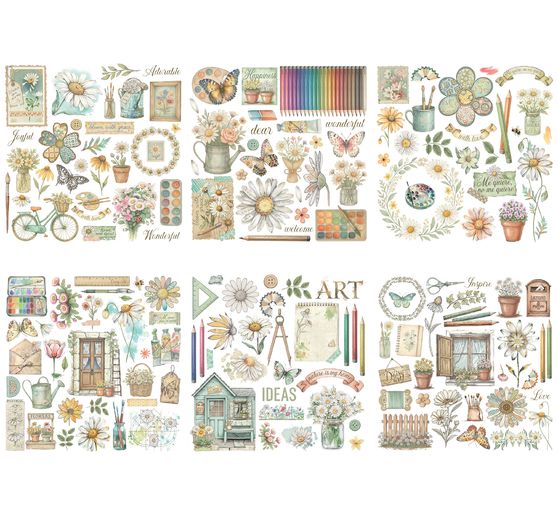 Rub On Sortiment "Daisy Art"