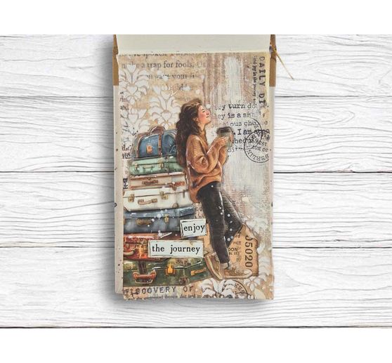 Soie de paille &agrave; motifs backgrounds &laquo; Secret Diary &raquo;, set de 8 pi&egrave;ces