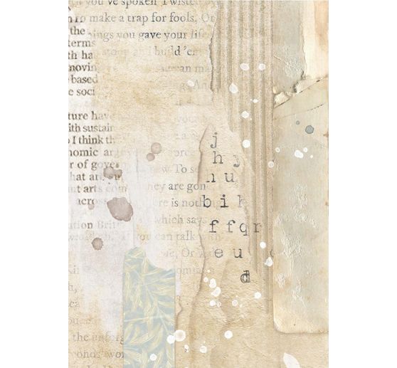 Soie de paille &agrave; motifs backgrounds &laquo; Secret Diary &raquo;, set de 8 pi&egrave;ces