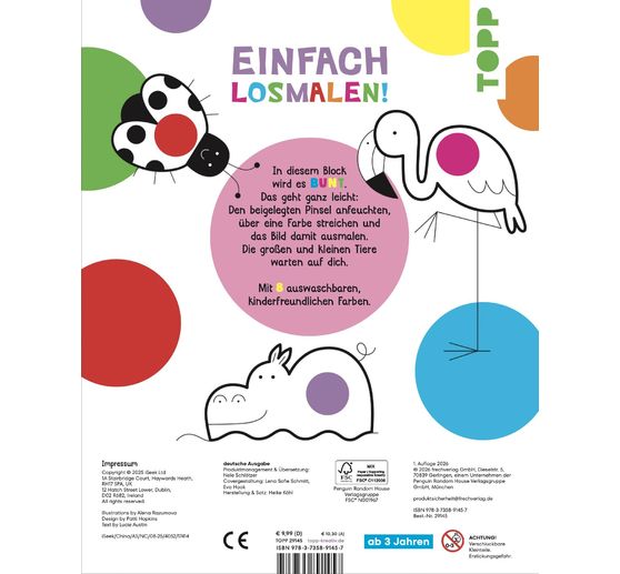 Buch "Mein erster Wasserfarben-Malblock - Tiere"