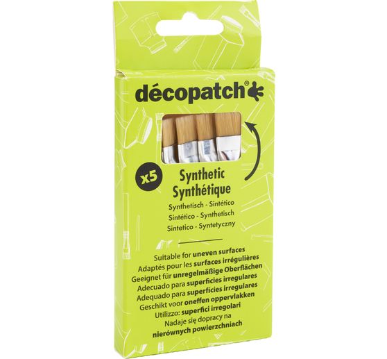 D&eacute;copatch Synthetik-Borstenpinsel Nr. 5, 5 St&uuml;ck