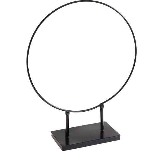 Anneau en m&eacute;tal sur pied, noir